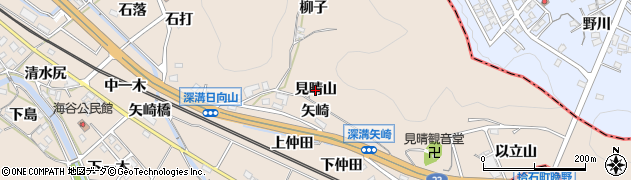 愛知県幸田町（額田郡）深溝（見晴山）周辺の地図