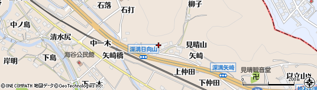 愛知県幸田町（額田郡）深溝（日向山）周辺の地図