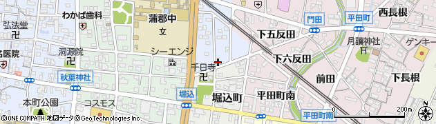 愛知県蒲郡市新井形町南75周辺の地図
