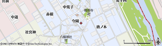 愛知県豊川市二葉町（今岡）周辺の地図