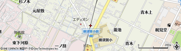 愛知県西尾市吉良町上横須賀上菱池周辺の地図