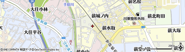 京都府京田辺市薪城ノ内9周辺の地図