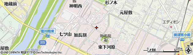 愛知県西尾市吉良町下横須賀西下河原25-5周辺の地図