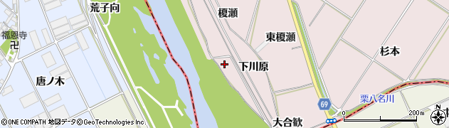 愛知県豊橋市賀茂町（下川原）周辺の地図