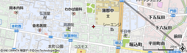 愛知県蒲郡市新井町南周辺の地図