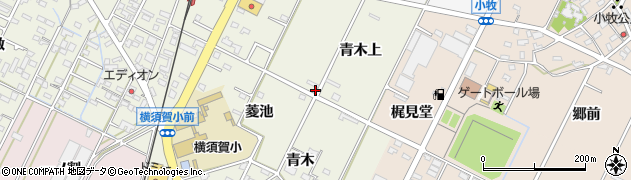 愛知県西尾市吉良町上横須賀青木上9周辺の地図