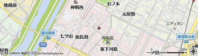 愛知県西尾市吉良町下横須賀西下河原24周辺の地図