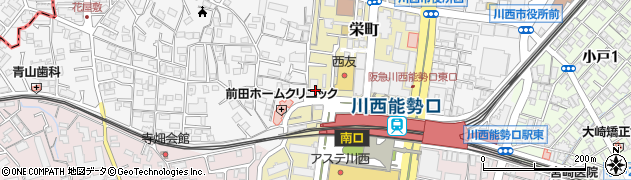 関西みらい銀行川西支店周辺の地図