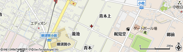 愛知県西尾市吉良町上横須賀青木上8周辺の地図