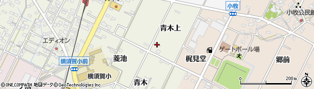 愛知県西尾市吉良町上横須賀青木上33周辺の地図