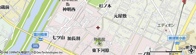 愛知県西尾市吉良町下横須賀西下河原39周辺の地図