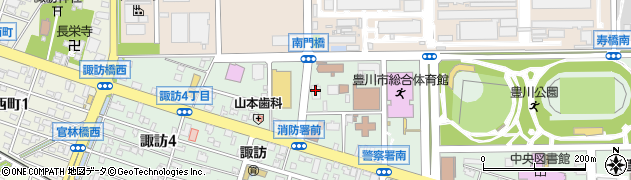 東海労働金庫　豊川支店周辺の地図