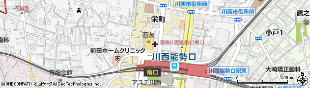 ローソン川西能勢口駅前店周辺の地図