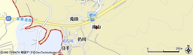 愛知県幸田町（額田郡）逆川（南山）周辺の地図
