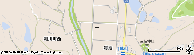 兵庫県三木市細川町豊地周辺の地図