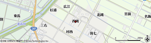 愛知県西尾市一色町開正（西縄）周辺の地図