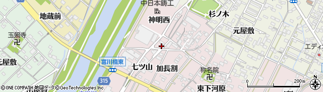 愛知県西尾市吉良町下横須賀七ツ山59周辺の地図