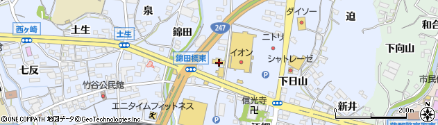 愛知県蒲郡市竹谷町松本周辺の地図