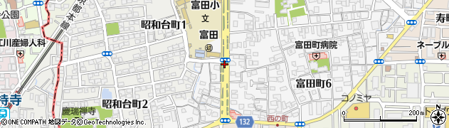 富田校前周辺の地図