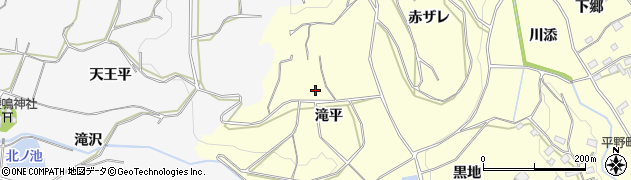 愛知県豊橋市石巻平野町（滝平）周辺の地図