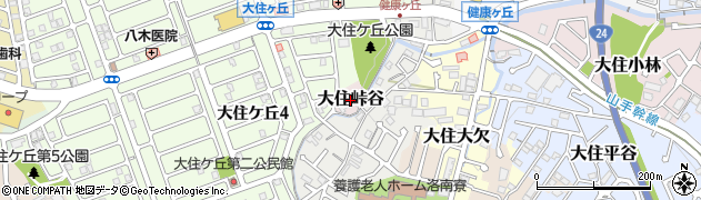 京都府京田辺市大住峠谷周辺の地図