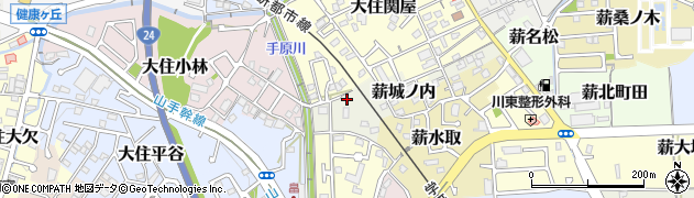 京都府京田辺市薪城ノ内周辺の地図