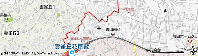 兵庫県川西市花屋敷2丁目周辺の地図