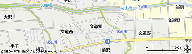 愛知県西尾市吉良町津平文道郷周辺の地図