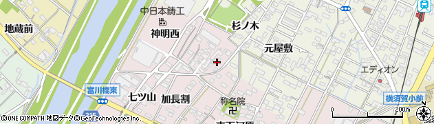 愛知県西尾市吉良町下横須賀西下河原43周辺の地図
