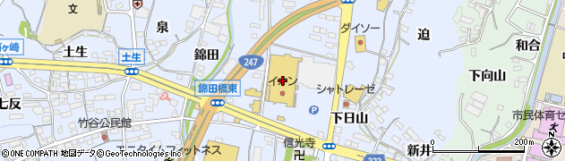 イオン蒲郡店周辺の地図