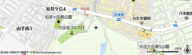 京都府京田辺市大住虚空蔵谷周辺の地図