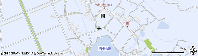兵庫県加古川市志方町岡周辺の地図