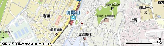 枚方市立　御殿山東自転車駐車場周辺の地図