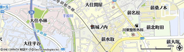 京都府京田辺市薪城ノ内24周辺の地図