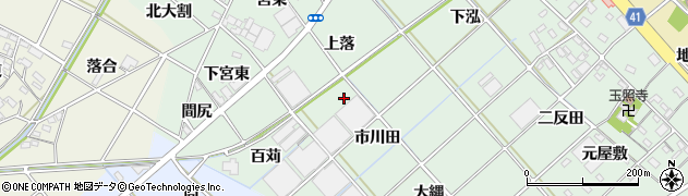 愛知県西尾市野々宮町（下落）周辺の地図