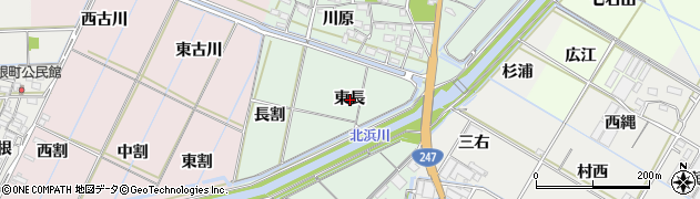 愛知県西尾市刈宿町東長周辺の地図