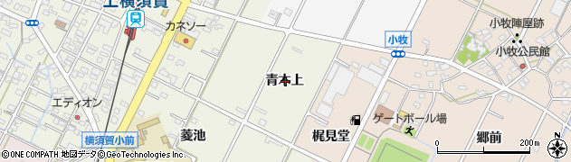 愛知県西尾市吉良町上横須賀青木上周辺の地図