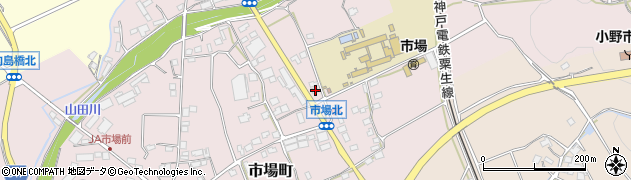 兵庫県小野市市場町593周辺の地図