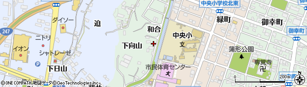愛知県蒲郡市神ノ郷町和合周辺の地図