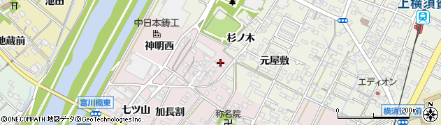 愛知県西尾市吉良町下横須賀西下河原19周辺の地図