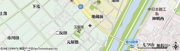 愛知県西尾市横手町（北屋敷）周辺の地図