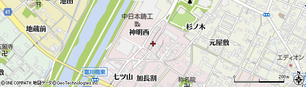 愛知県西尾市吉良町下横須賀西下河原7周辺の地図