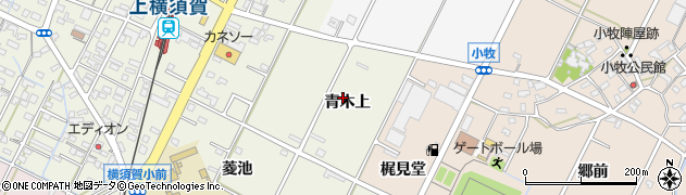 愛知県西尾市吉良町上横須賀青木上27周辺の地図