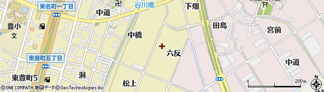 愛知県豊川市谷川町東浦周辺の地図