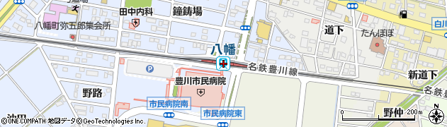 八幡駅周辺の地図