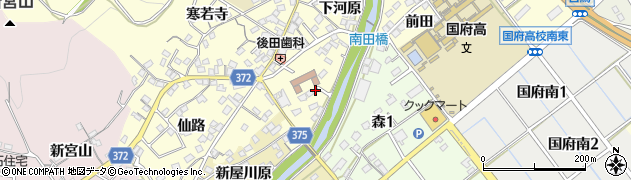 愛知県豊川市国府町下河原69周辺の地図