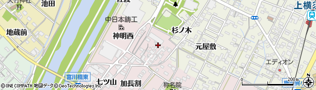 愛知県西尾市吉良町下横須賀西下河原17周辺の地図