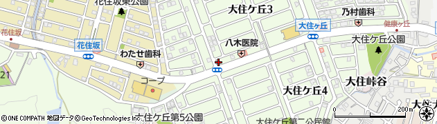 京都田辺大住ケ丘郵便局周辺の地図
