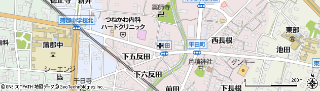 愛知県蒲郡市平田町門田19周辺の地図