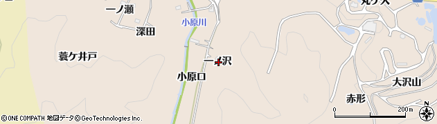 愛知県額田郡幸田町深溝一ノ沢周辺の地図